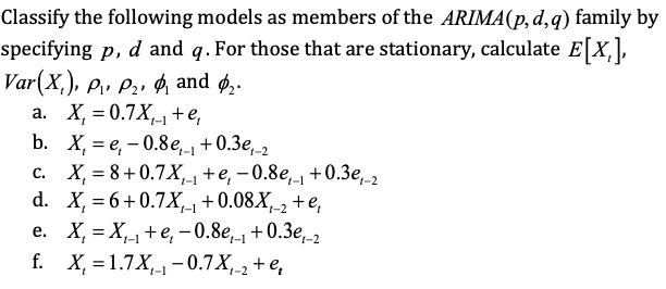 Please help with the attached question - Question is attached Classify the