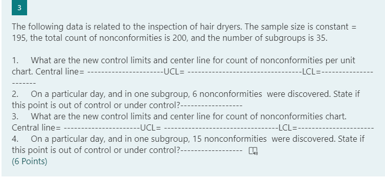 Please answer all parts '3? .J The following data is related to