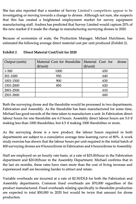 2019 and Thomas McCready, Managing Director of Survey Limited is considering the