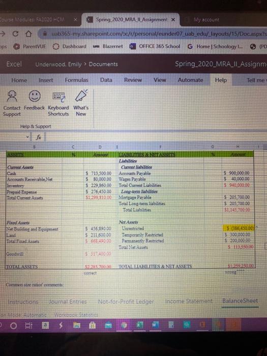 400,000 300.000 200,000 $ Instructions Journal Entries Not-for-Profit Ledger Elculation Mode: Automatic