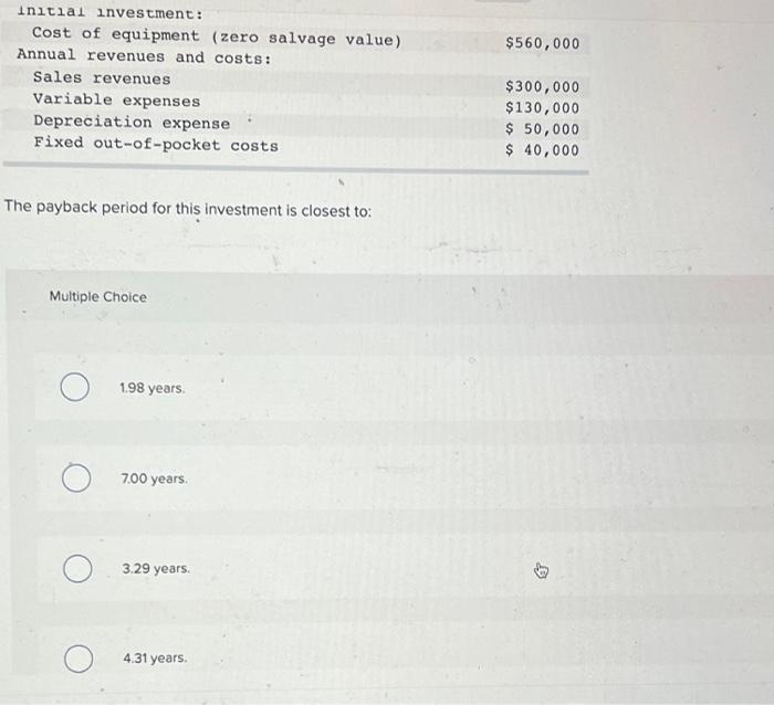 The old equipment currently being used could be sold for a salvage