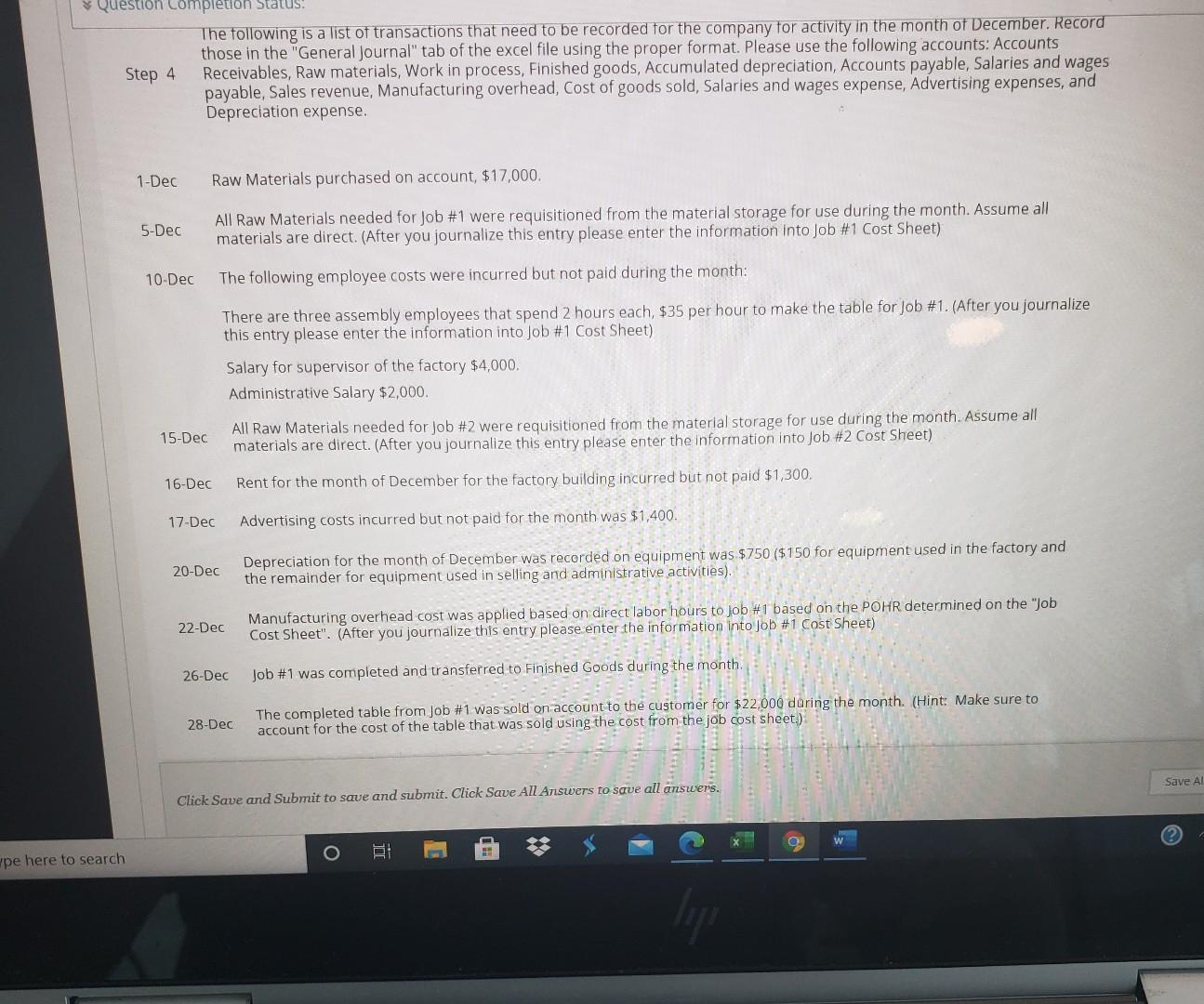 Thunderduck Custom Tables Inc. This is the first month of operations. The