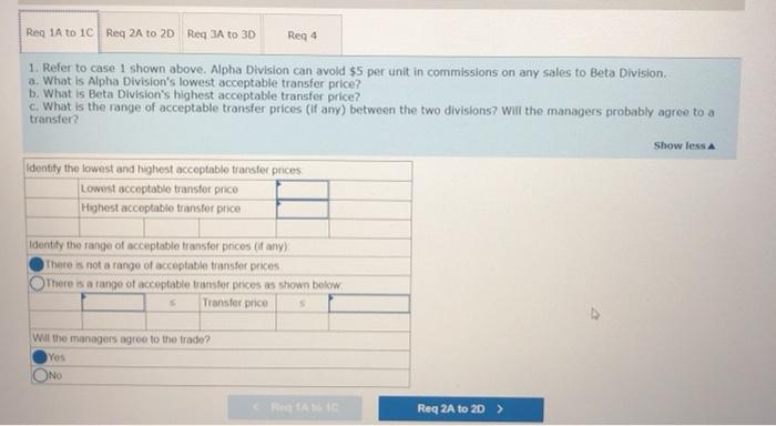 are divisions within the same company. The managers of both divisions are
