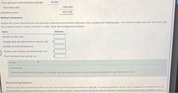 Depending on the decision-making needs of management, operating Income can be determined