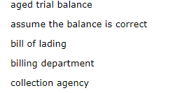 possibilities to complete the following statements. 1 Before goods are shipped on