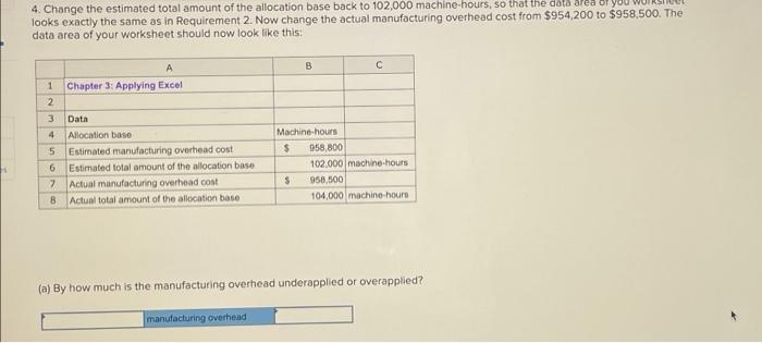 of the allocation base in the Data area to 50,000 machine-hours, keeping
