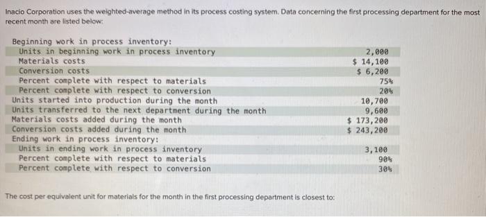 the next department during the month 6,990 Materials costs added during the