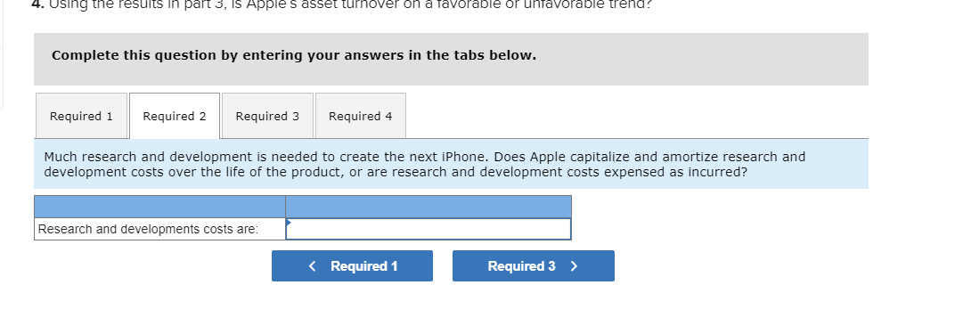 following. Required: 1. What percent of the original cost of Apple's Property,