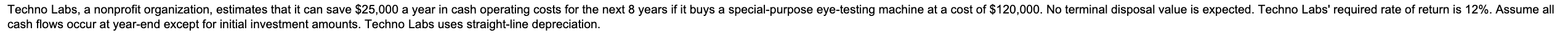 Techno Labs, a nonprofit organization, estimates that it can save $25,000