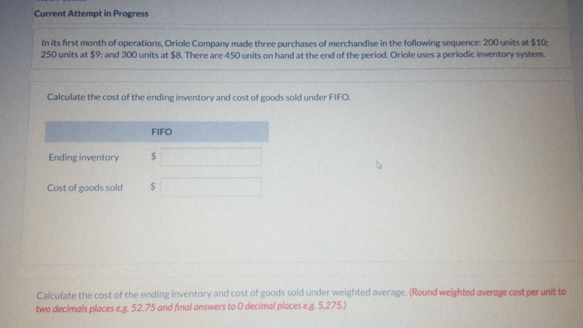 Current Attempt in Progress In its first month of operations, Oriole