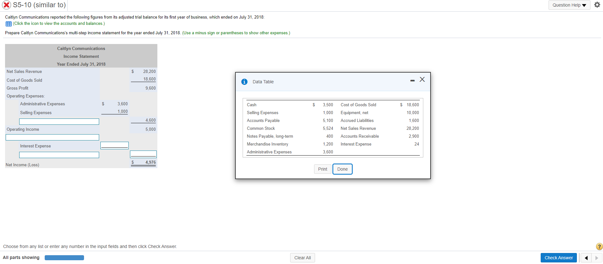 Really need some help on this! The answer for the interest