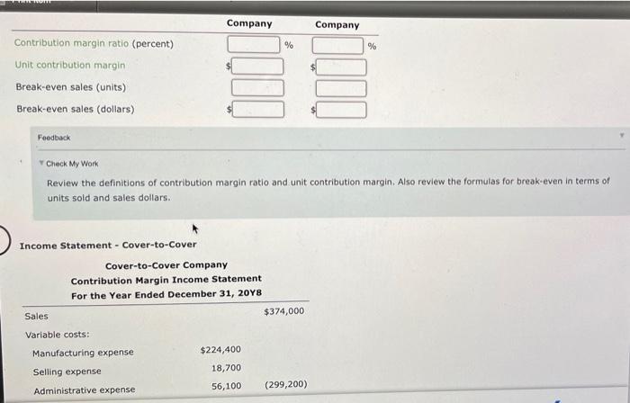 the data, complete requirements (1) and (2) that follow. Total Total Total