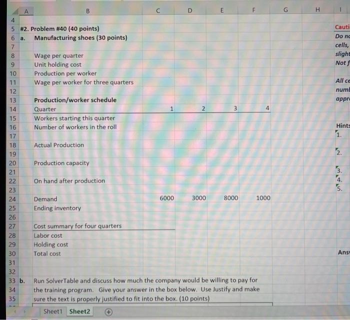 a shoe manufacturing company faces demands (which must be met on time)