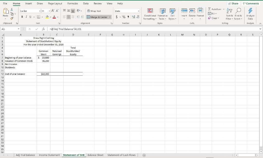 e Share Comments ON Calibri 11 === a Wrap Text Date '