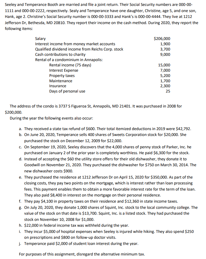 Required: Based on the information provided on the following page, complete the