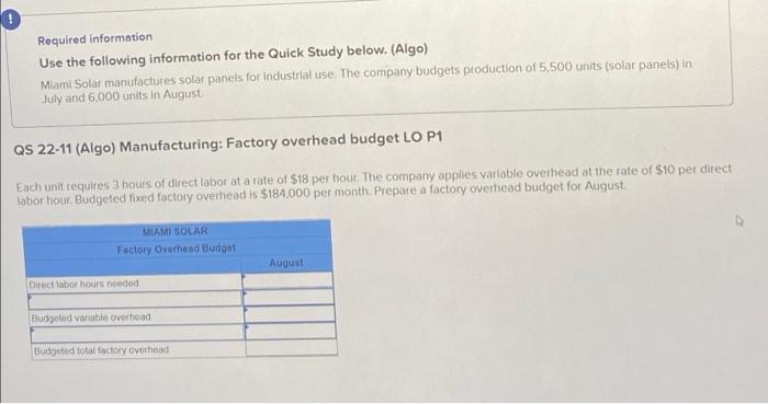 production of 5,500 units (solar panels) in July and 6,000 units in