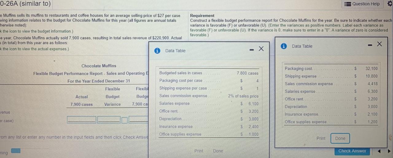 0-26A (similar to Question Help 0 e Muffins sells its muffins