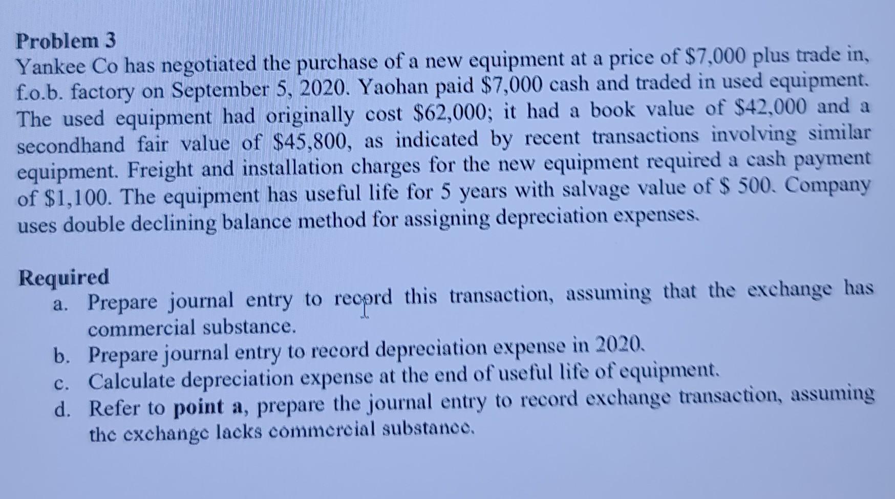 Plz help me answer this Problem 3 Yankee Co has negotiated the