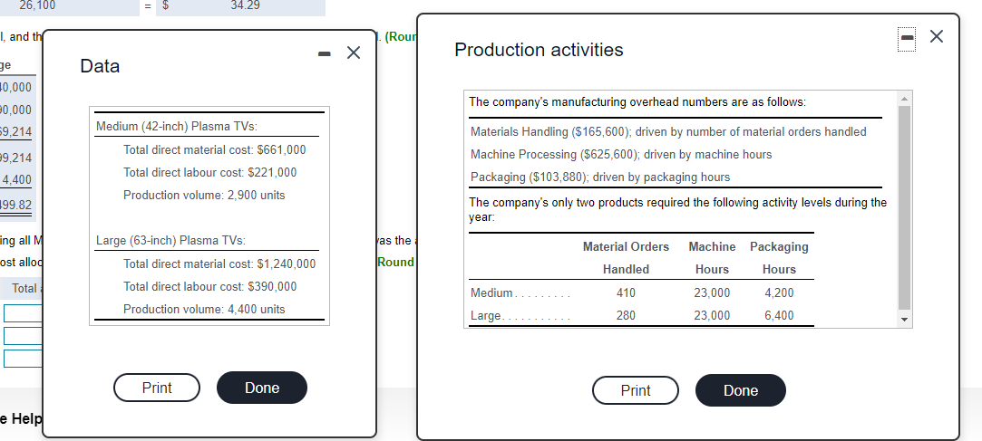 the ABC method. I will give thumbs up. Jefferis Inc. manufactures only