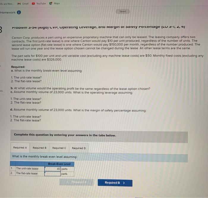 tls are Nee M Gmail YouTube Maps Homework 3 Problem 3-54