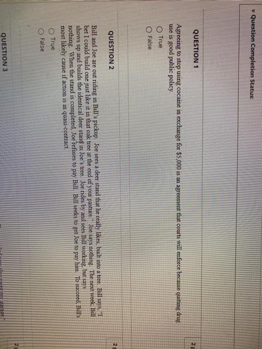  Question Completion Status: QUESTION 1 27 Agreeing to stop using cocaine