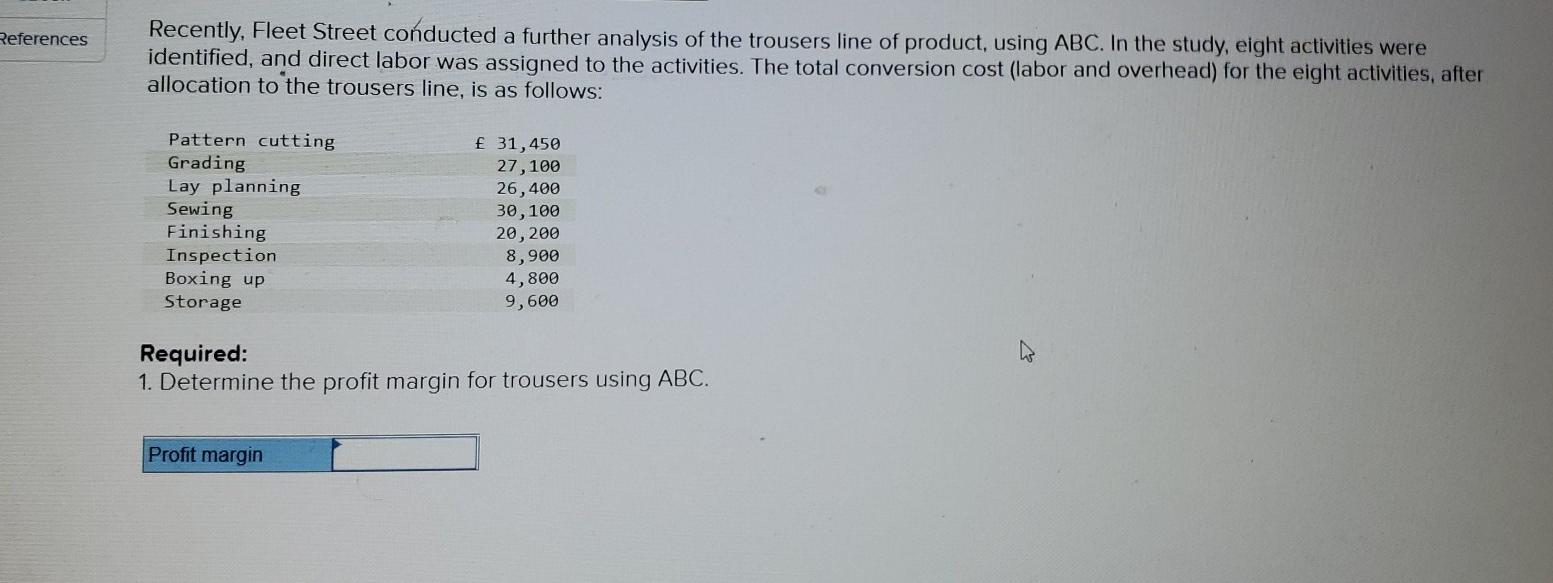 5-27 (Algo) Activity-Based Costing in the Fashion Apparel Industry [LO 5-2,5-3] Fleet