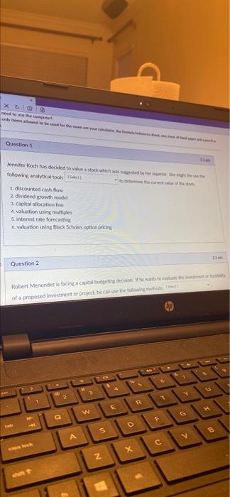  do the Question 1 Jennifer Kochtos decided to do with following