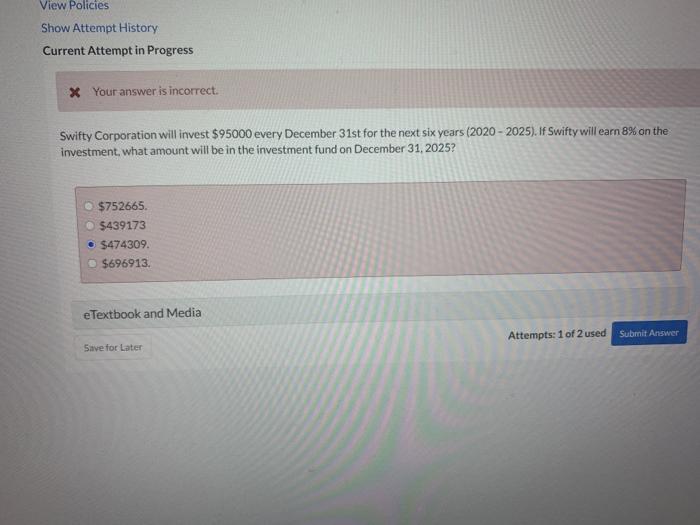  View Policies Show Attempt History Current Attempt in Progress * Your