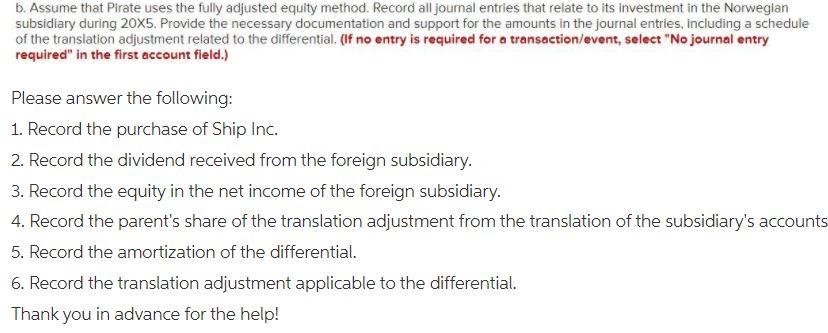 the date of acquisition were 700.000 kroner (NKr). On January 1, 20X5,