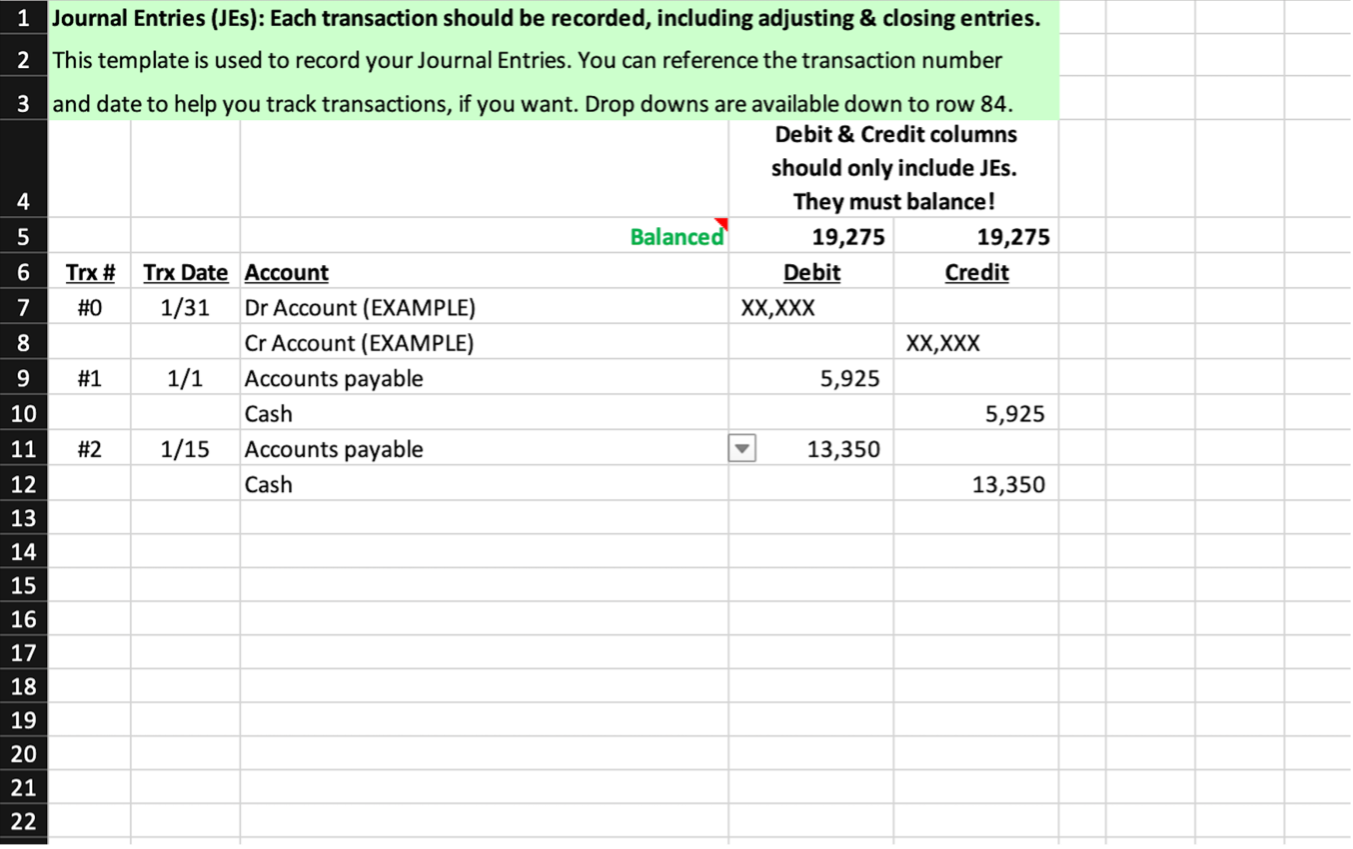 accounts are never in balance. Not sure what I'm doing wrong, Please