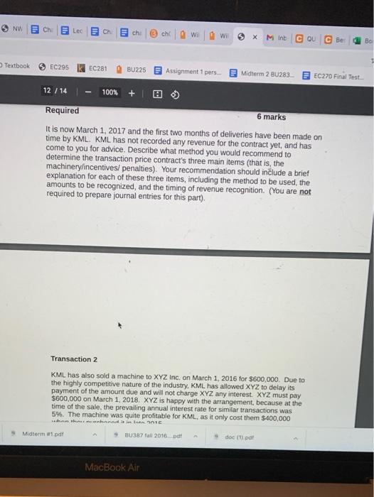 Limited is adopting IFRS 15 early and has asked for your assistance