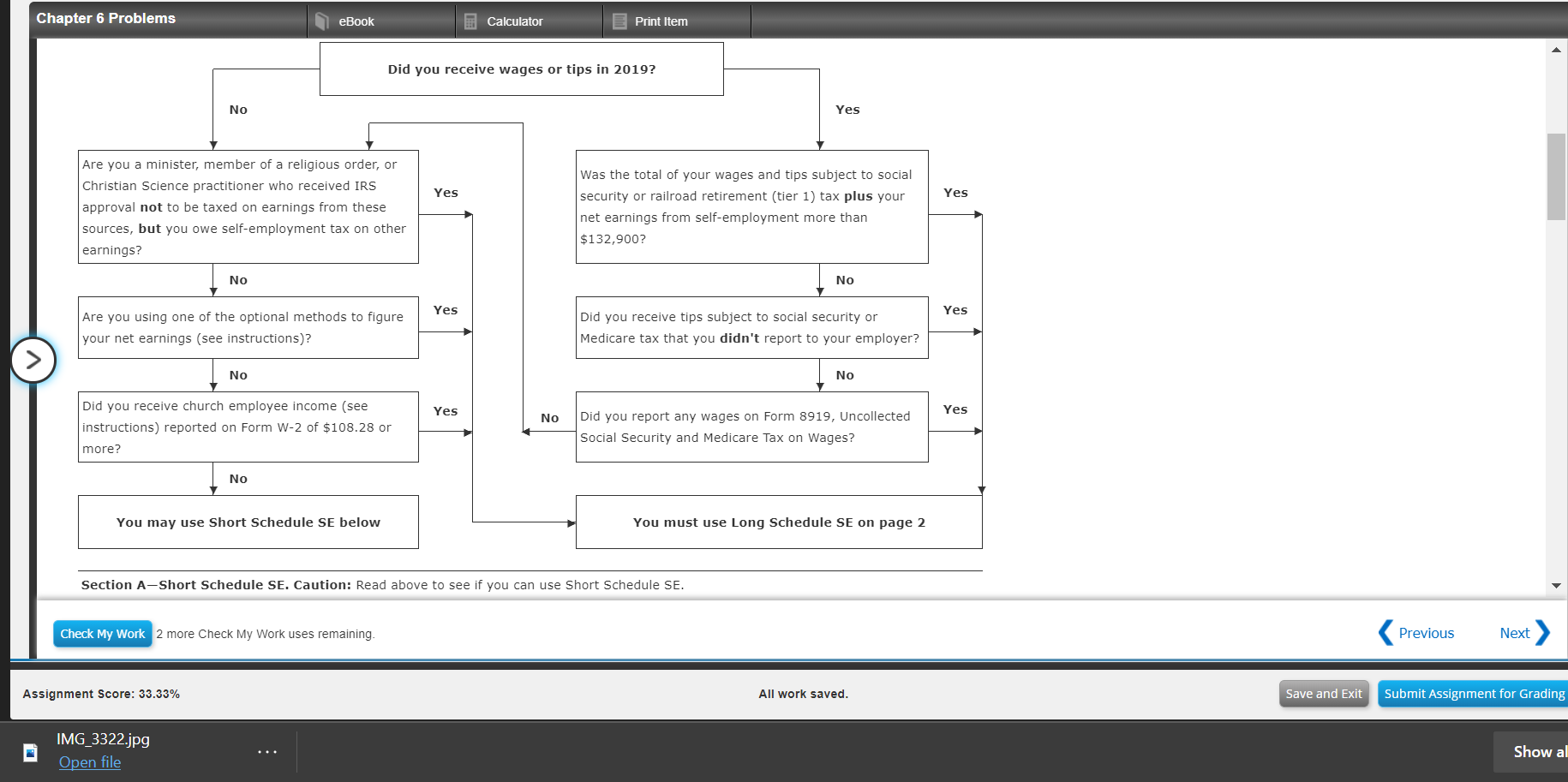 Tax (LO 6.6) Stew Beauf is a self-employed surfboard-maker in 2019. His