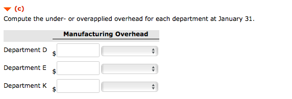 order cost system in each of its three manufacturing departments. Manufacturing overhead