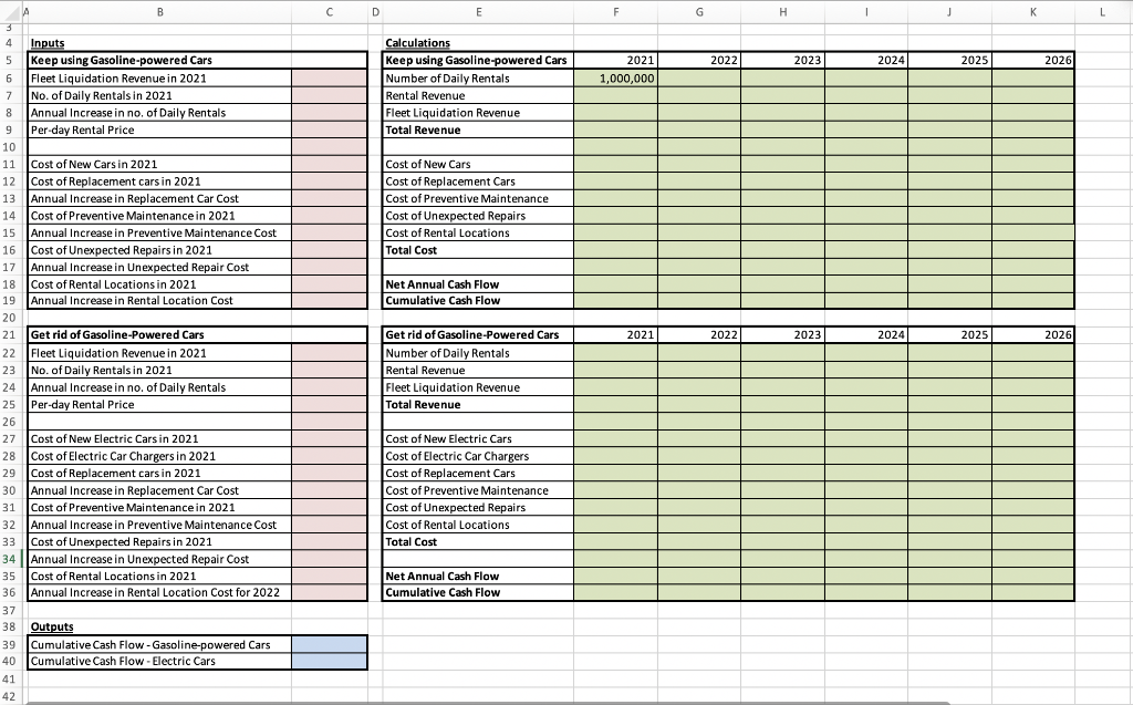 fill out both tables with formulas and how the final number was