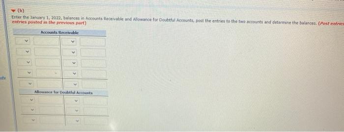 for doubtful accounts 40,000 During 2022, the company had the following transactions