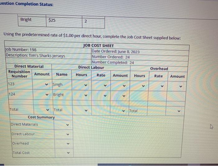 hockey team which has become Job 198. The following paperwork was received