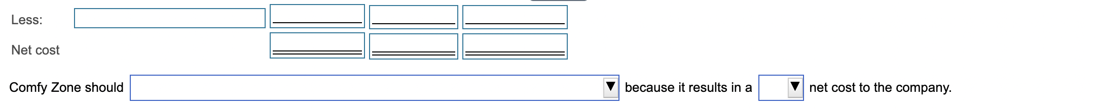 on percentage of sales revenue generated by the department. B (Click the