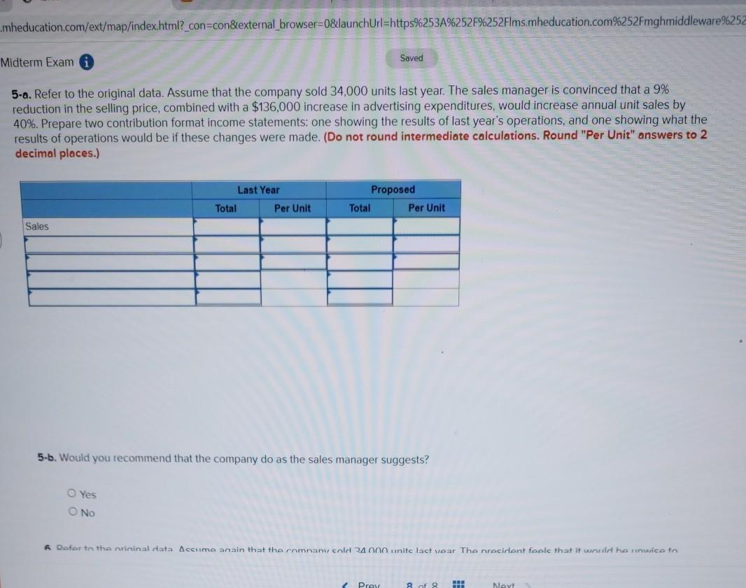 Variable expenses are 25% of sales, and fixed expenses total $768,000 annually.