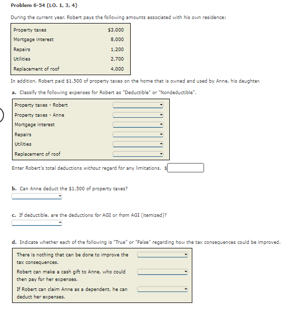  8,000 Problem 6-54 (LO. 1, 3, 4) During the current year,