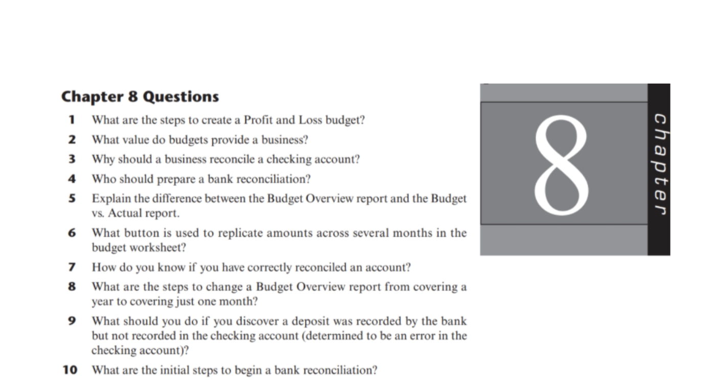 8 chapter 4 Chapter 8 Questions 1 What are the steps