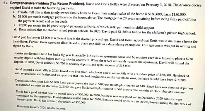 please answer correctly. Thanks in advance! 53. Comprehensive Problem (Tax Return Problem).