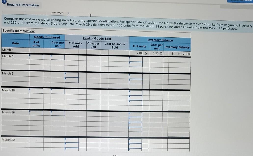 March 9 sale consisted of 120 units from beginning inventory and 250