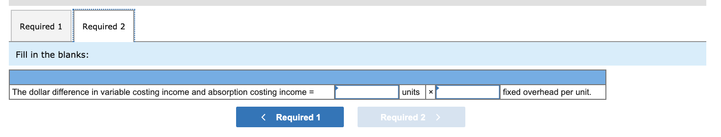 managerial reports, and it prepares the income statement under absorption costing for