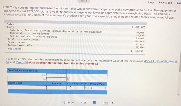  Saved Help Save & Exit Sut B2B Co. is considering the