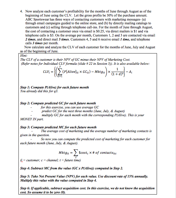 catalog seller of Sportswear. You have data on the purchase behavior of