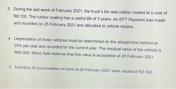 Safe. The following is a list of all the ledger account balances