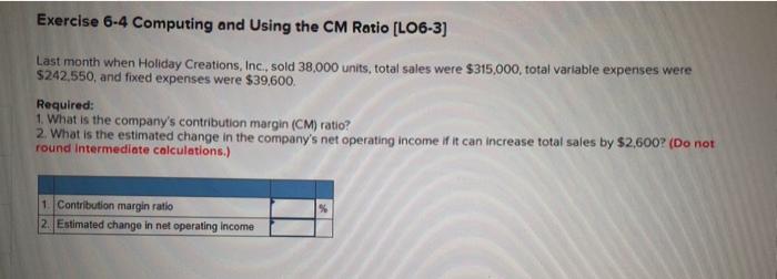 on Net Operating Income (L06-1] Whirly Corporation's contribution format income statement for