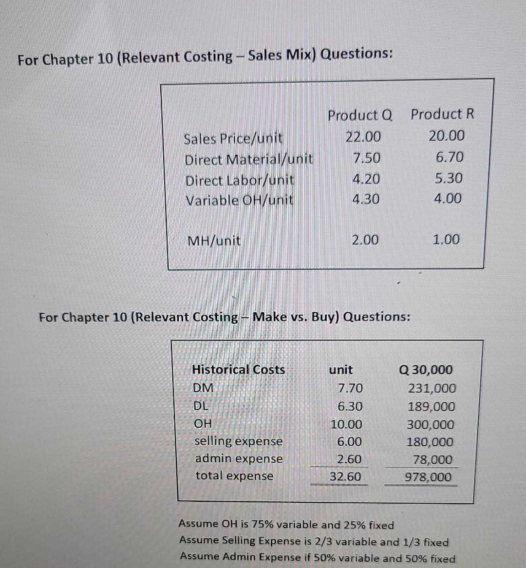 how many units of R would you suggest be produced if there