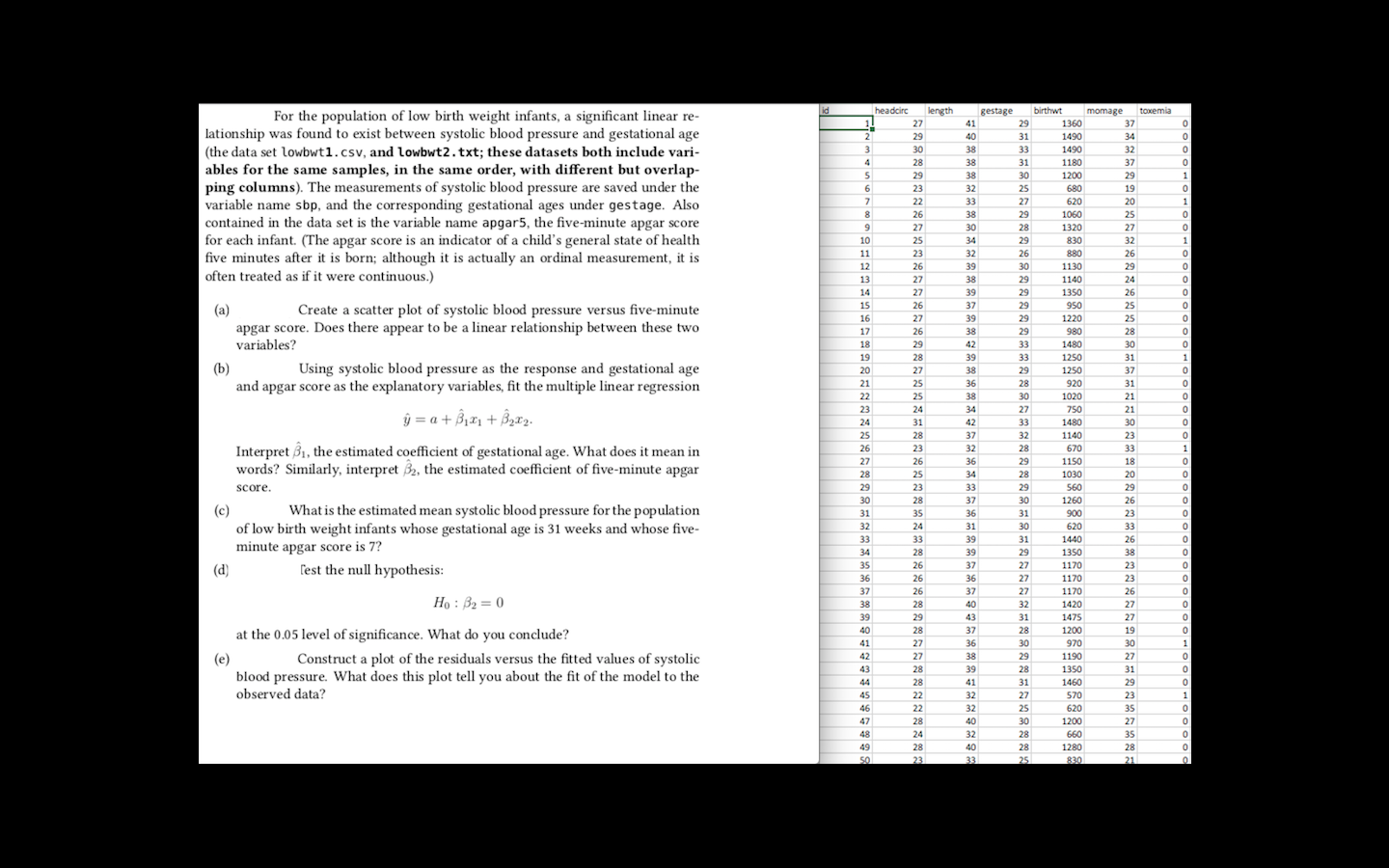  Please provide a detailed answer preferably using R. id toxemia 0