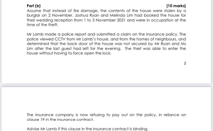 entered into a contract by which he insured both his house and